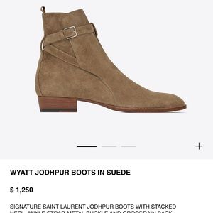 Saint Laurent Wyatt Jodhpur Suede Boots (men’s, size 43) - new / never worn